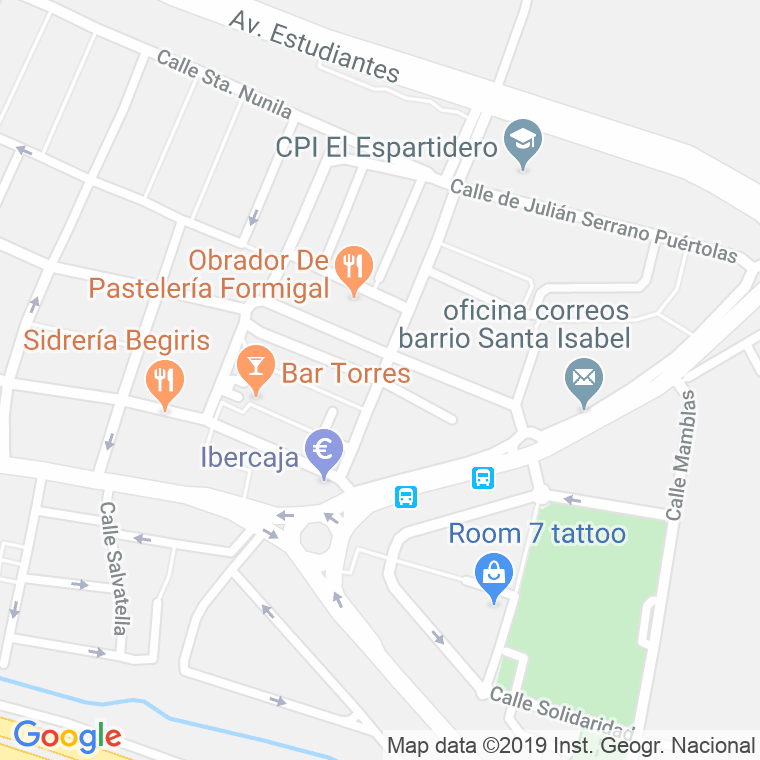 Código Postal calle Espartidero, El, andador en Zaragoza