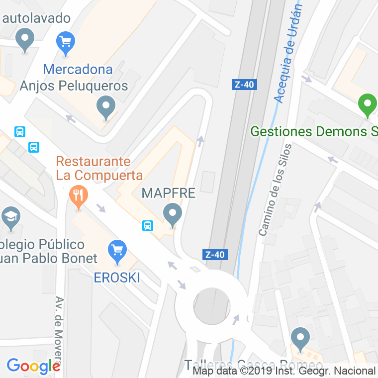 Código Postal calle Narciso Monturiol en Zaragoza