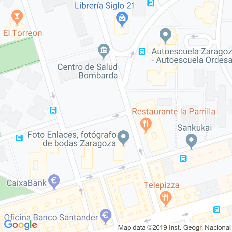 Código Postal calle Aniñon De La Cañada en Zaragoza