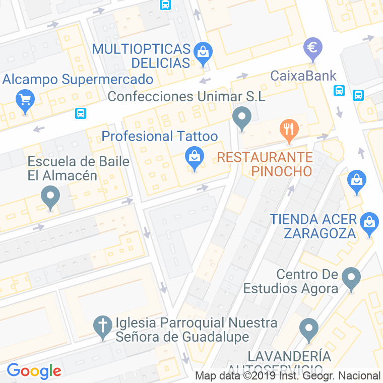 Código Postal calle Baron De Wasage en Zaragoza