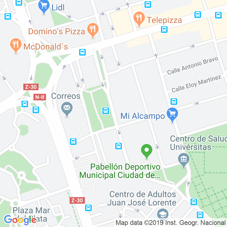 Código Postal calle Demetrio Galan Bergua en Zaragoza