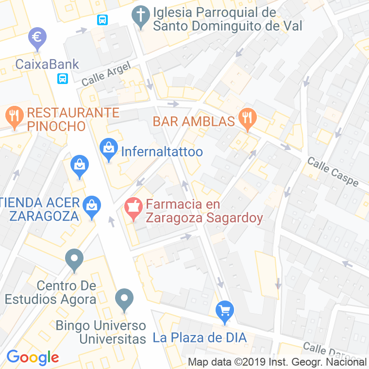 Código Postal calle Mariano Carderea en Zaragoza