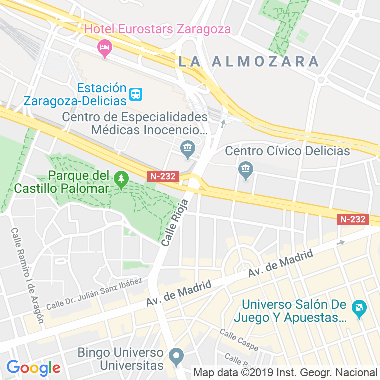 Código Postal calle Rioja en Zaragoza