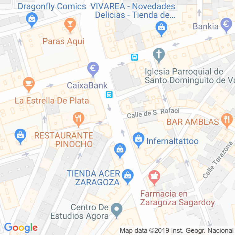 Código Postal calle San Rafael en Zaragoza