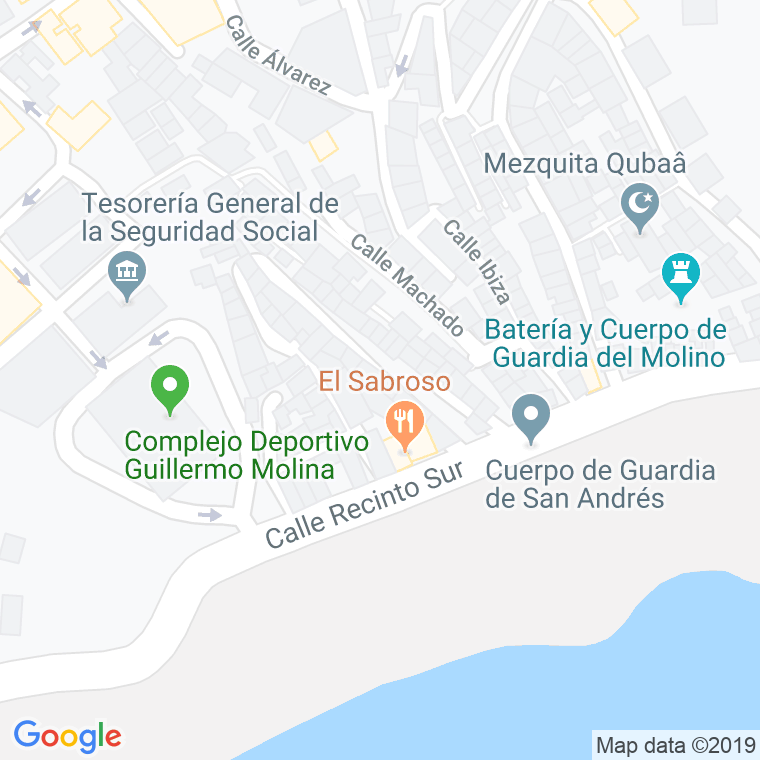 Código Postal calle Alhambra, pasaje en Ceuta
