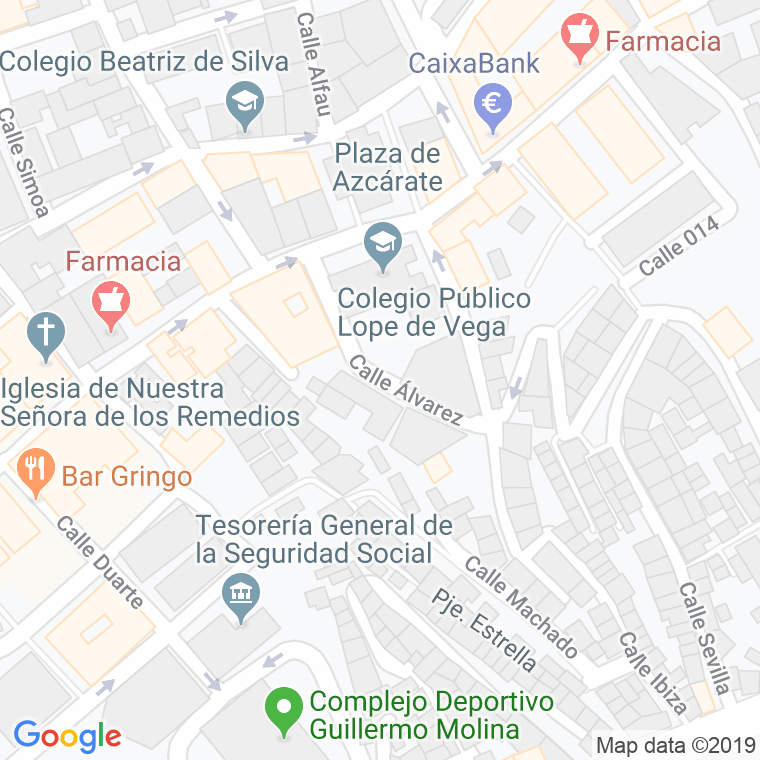 Código Postal calle Alvarez en Ceuta