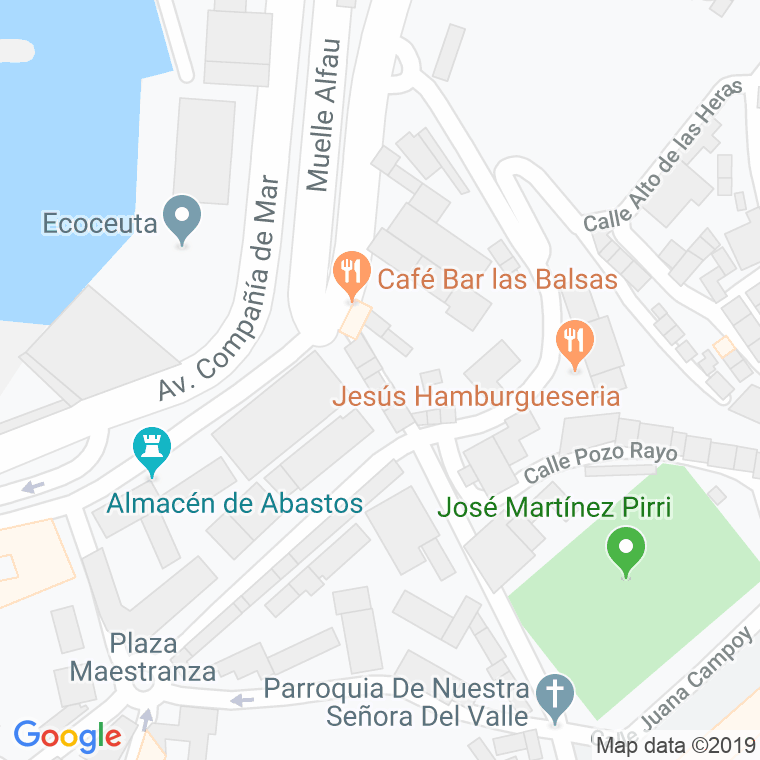 Código Postal calle Antiguas Balsas, Pabellones en Ceuta
