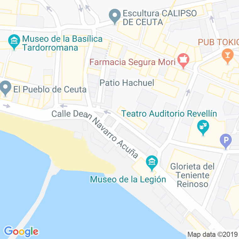 Código Postal calle Colon, paseo en Ceuta