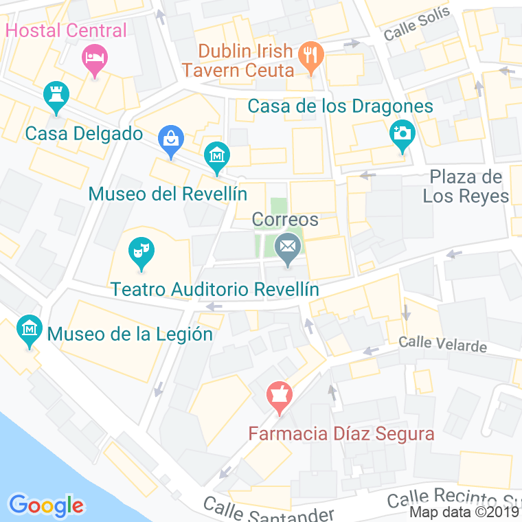 Código Postal calle España, plaza en Ceuta