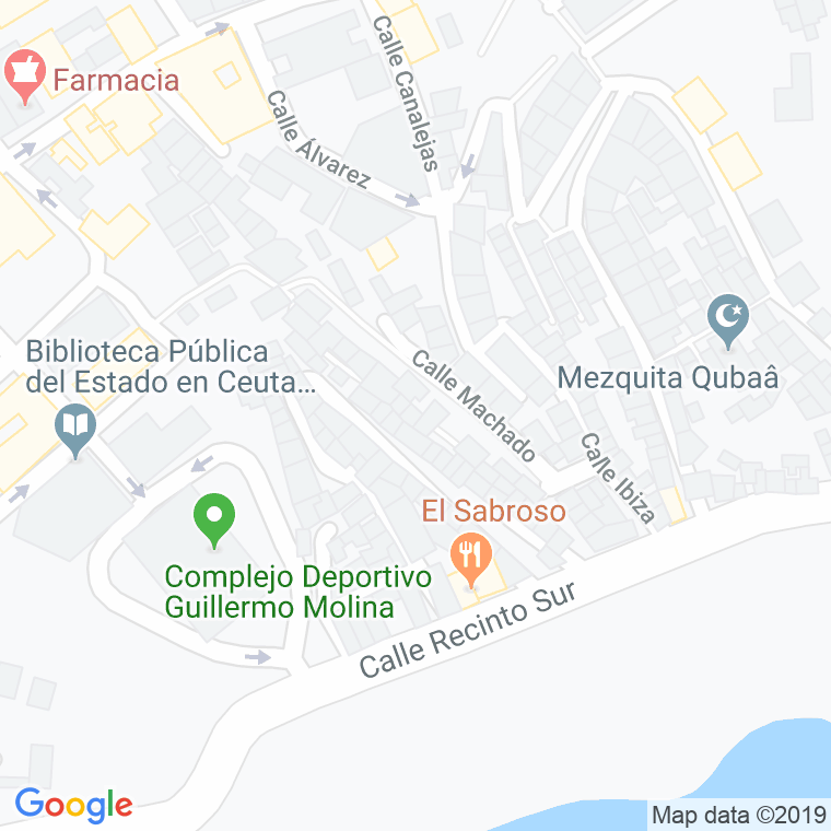 Código Postal calle Estrella, pasaje en Ceuta