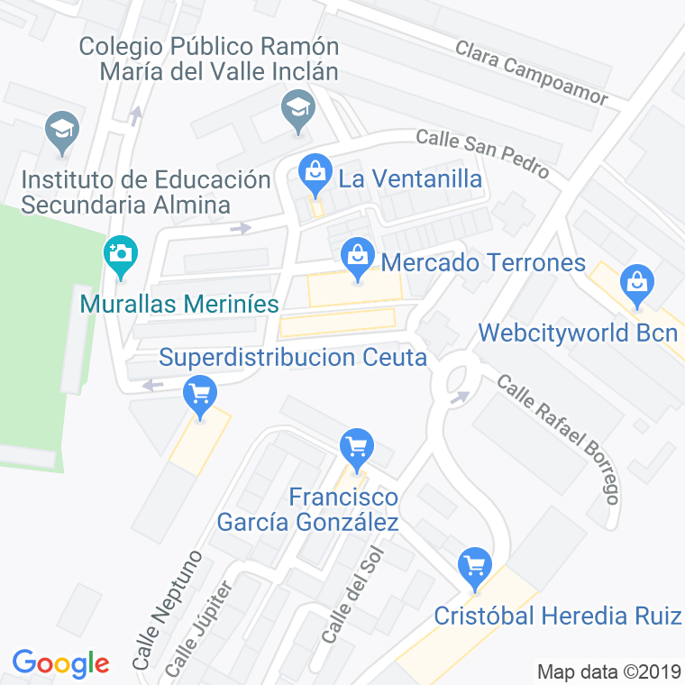 Código Postal calle Felipe Ii en Ceuta