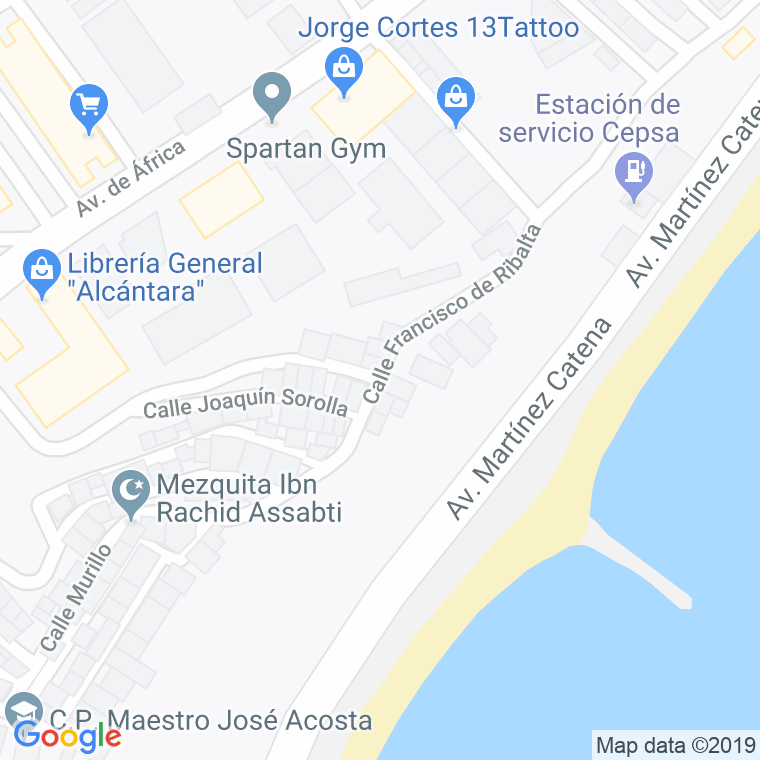 Código Postal calle Francisco Ribalta en Ceuta