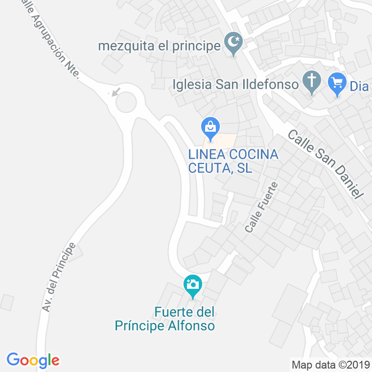 Código Postal calle Fuerte en Ceuta