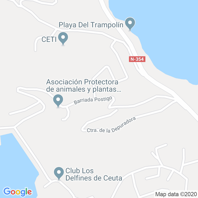 Código Postal calle Barriada Postigo en Ceuta