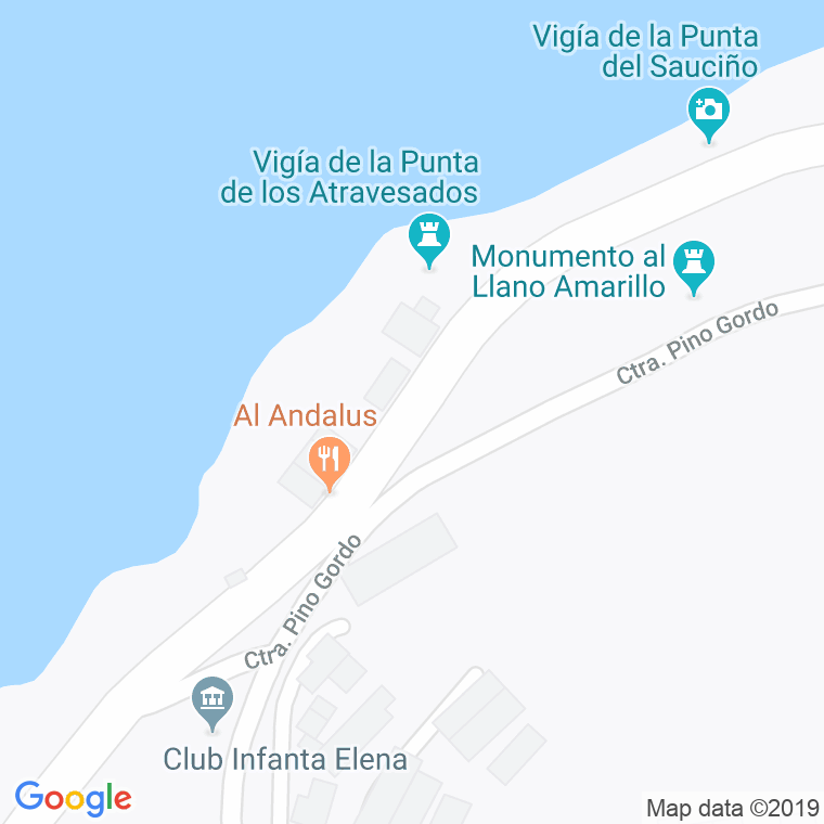 Código Postal calle Pino Gordo en Ceuta