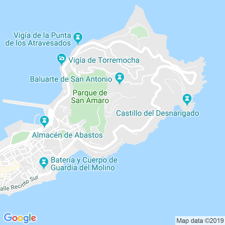 Código Postal calle Potabilizadora, carretera en Ceuta