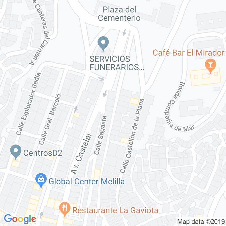 Código Postal calle Aceitero, Del, callejon en Melilla