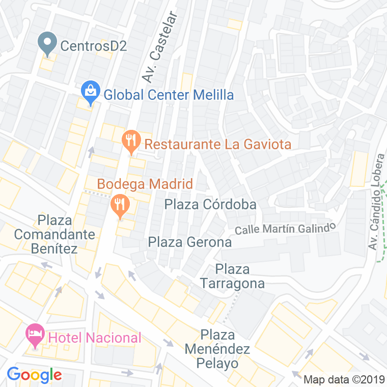 Código Postal calle Almeria en Melilla