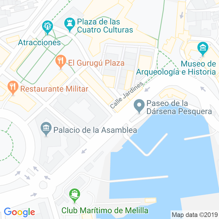 Código Postal calle Calderon De La Barca en Melilla