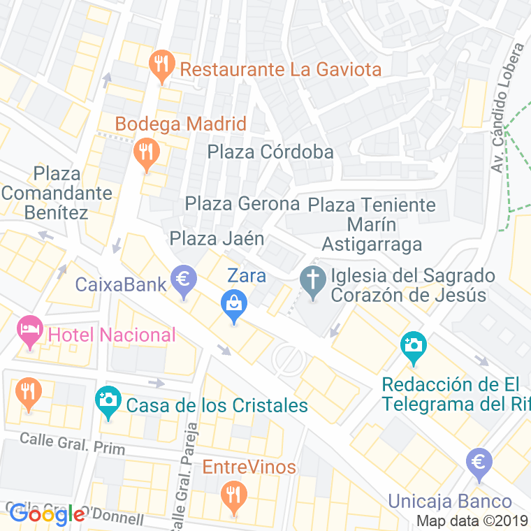 Código Postal calle Tarragona, plaza en Melilla