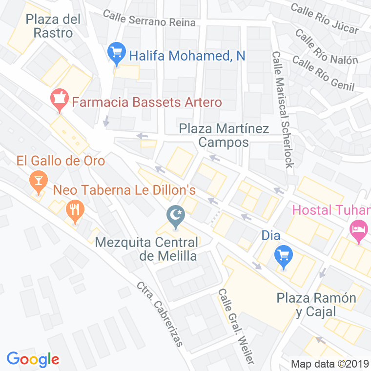 Código Postal calle Blas De Trincherias en Melilla