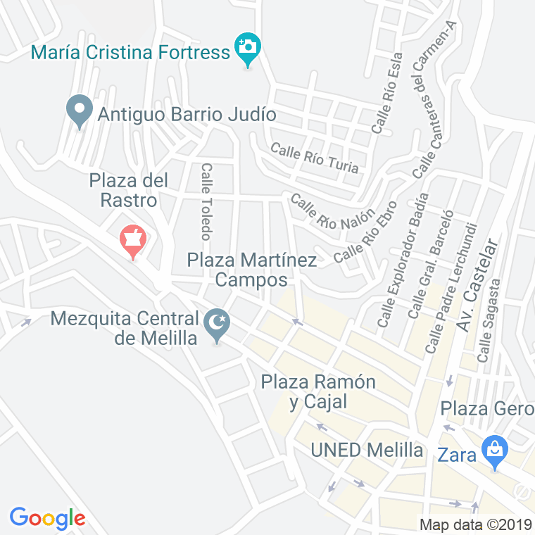 Código Postal calle Comandante Haya en Melilla