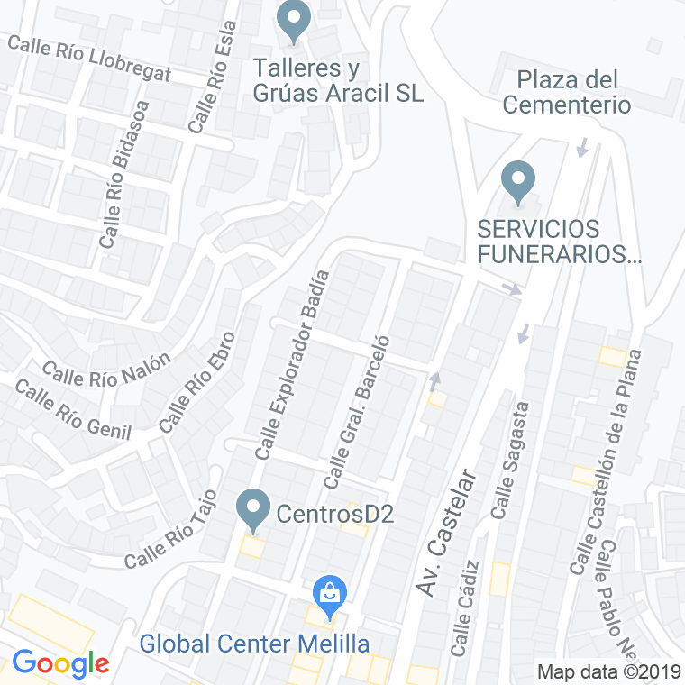 Código Postal calle Martin Zermeño en Melilla