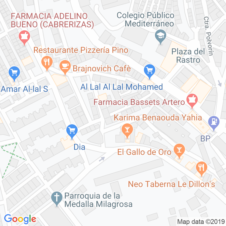 Código Postal calle San Francisco, bloques en Melilla