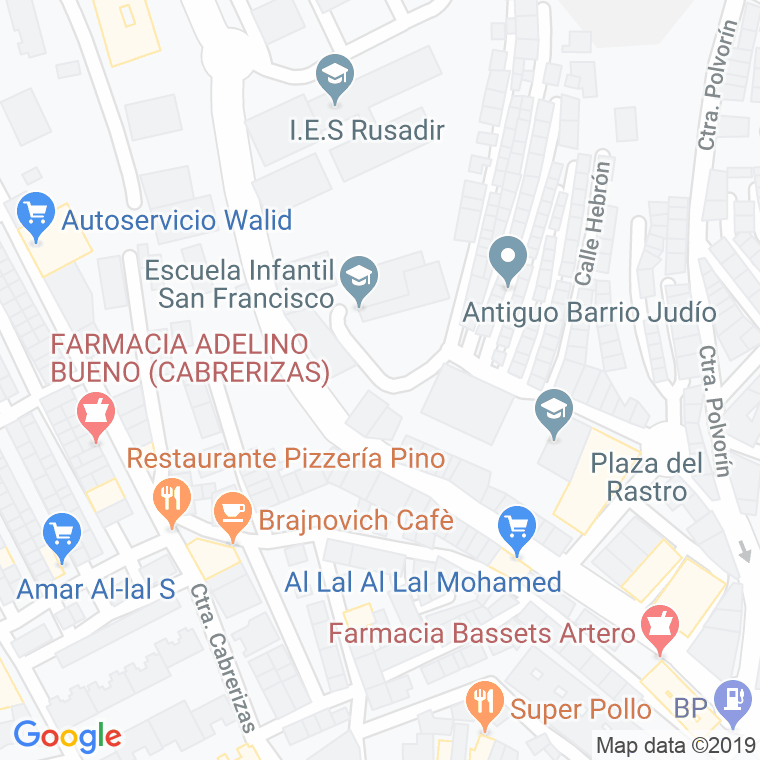 Código Postal calle Tiro Nacional en Melilla