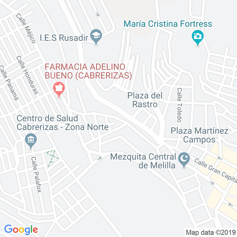 Código Postal calle Viña, La, cuesta en Melilla