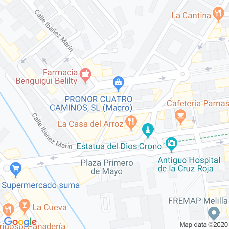 Código Postal calle Alferez Guerrero Romero en Melilla