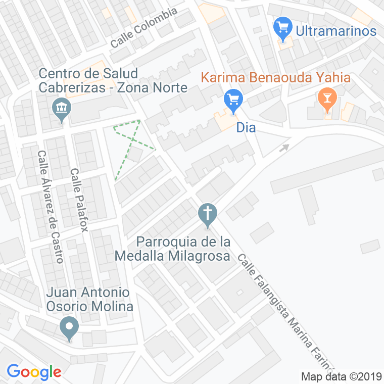 Código Postal calle Alvarez De Mendizabal en Melilla