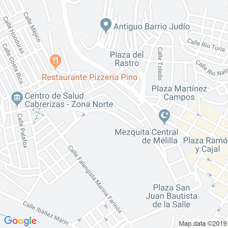 Código Postal calle Cabrerizas, De, carretera en Melilla