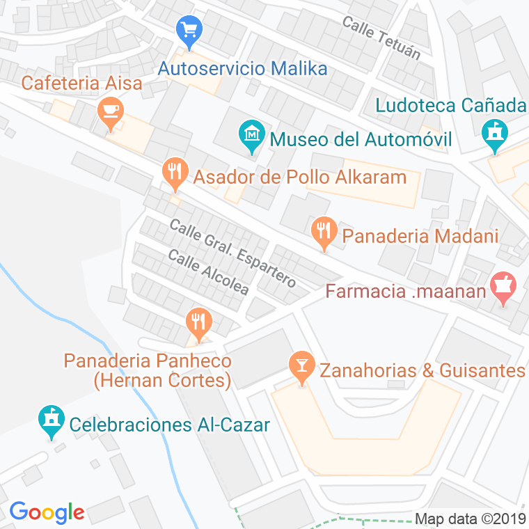 Código Postal calle General Espartero en Melilla