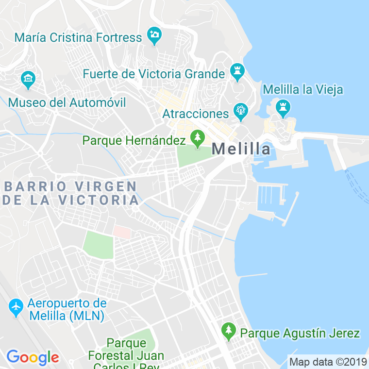 Código Postal calle Guardia Civil Antonio Molina Martin, paseo en Melilla