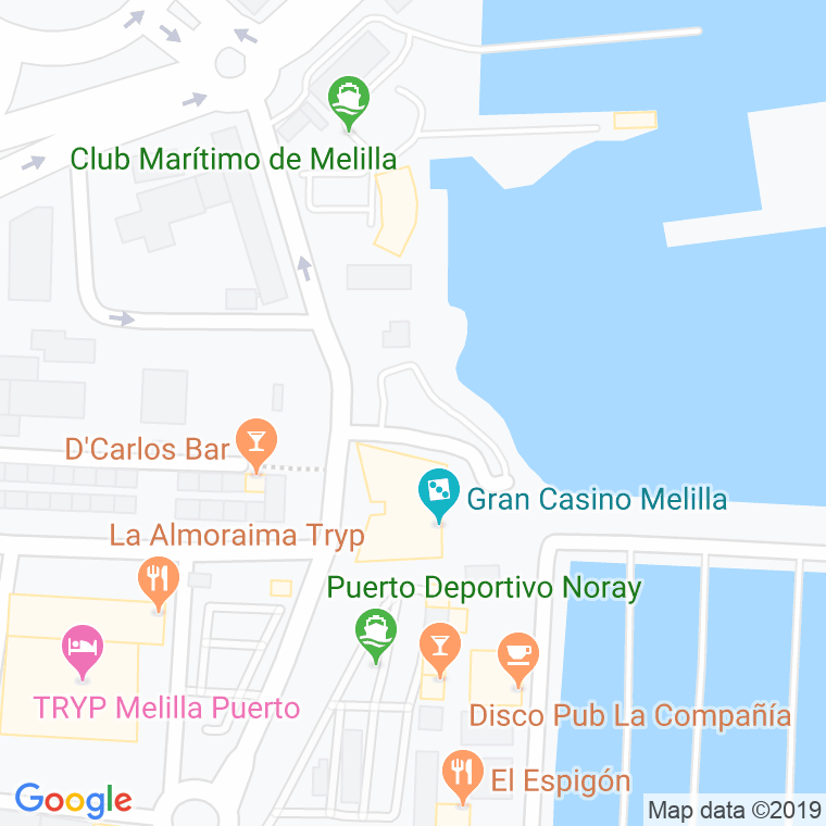 Código Postal calle Mar, Del, plaza en Melilla
