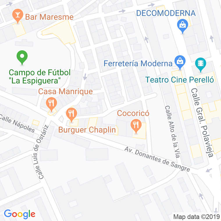 Código Postal calle Capitan Echevarria en Melilla