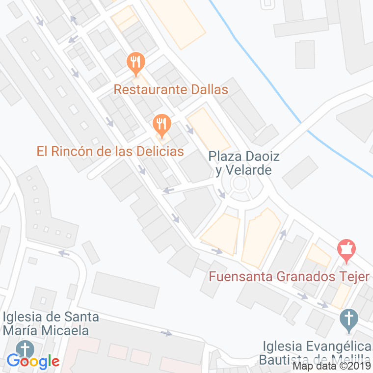 Código Postal calle Diez Vicario en Melilla