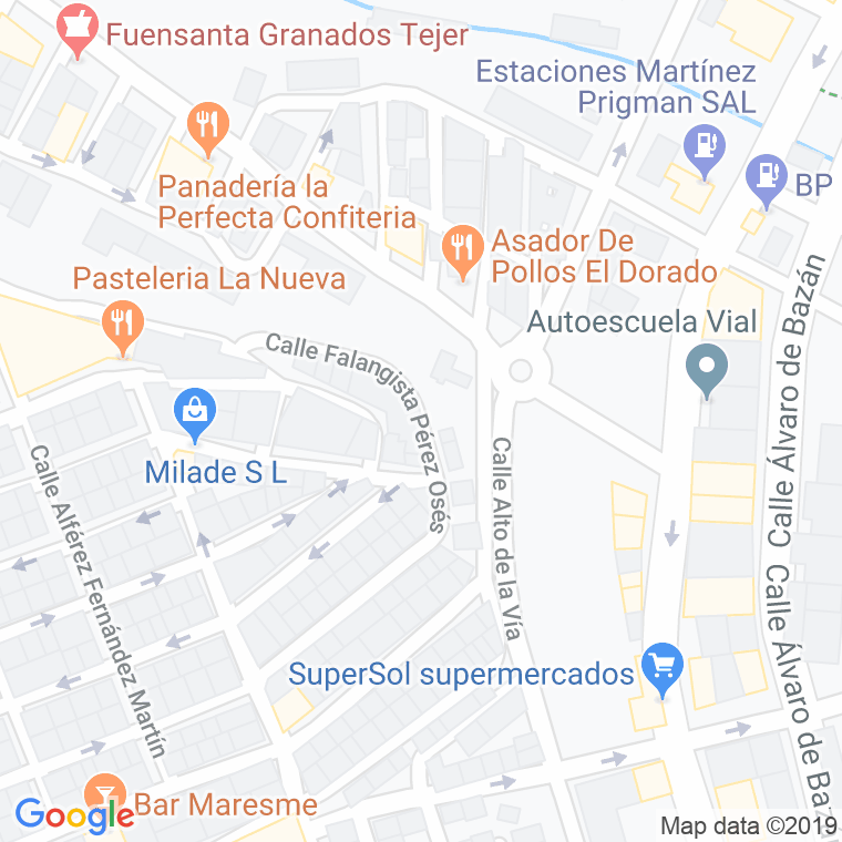 Código Postal calle Falangista Peres Oses en Melilla