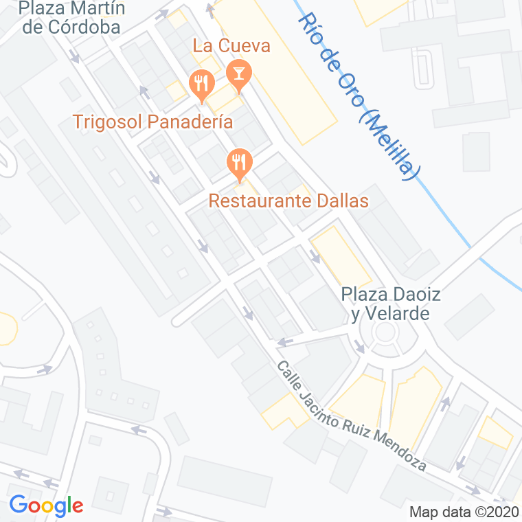 Código Postal calle General Serrano Ruiz en Melilla