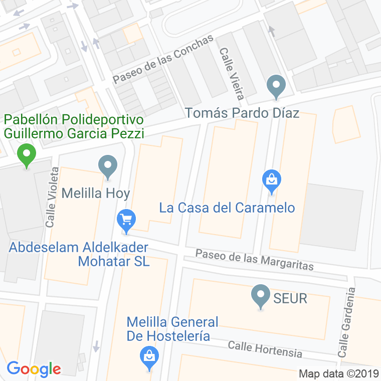 Código Postal calle Amapola en Melilla