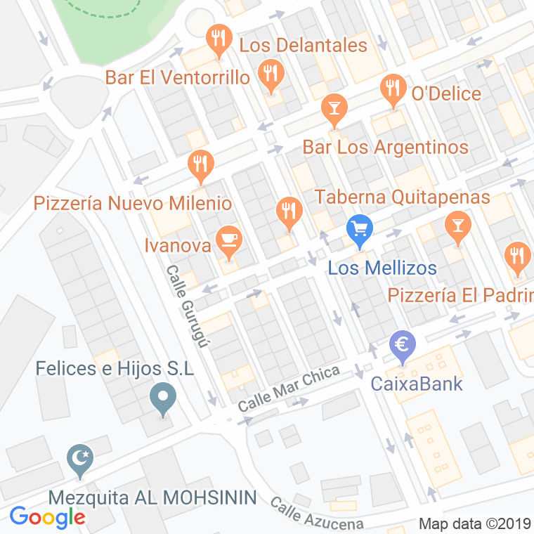 Código Postal calle Badajoz en Melilla