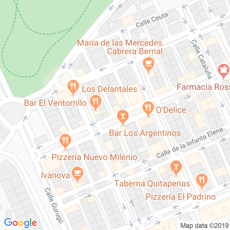 Código Postal calle Caceres en Melilla