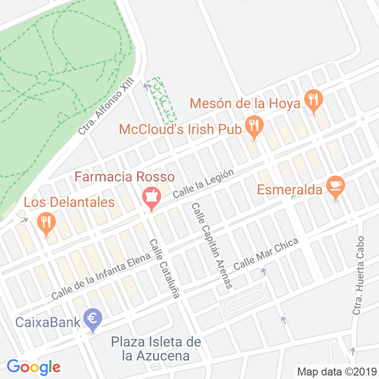 Código Postal calle Capitan Arenas en Melilla