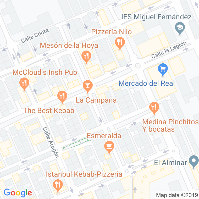 Código Postal calle Castilla en Melilla