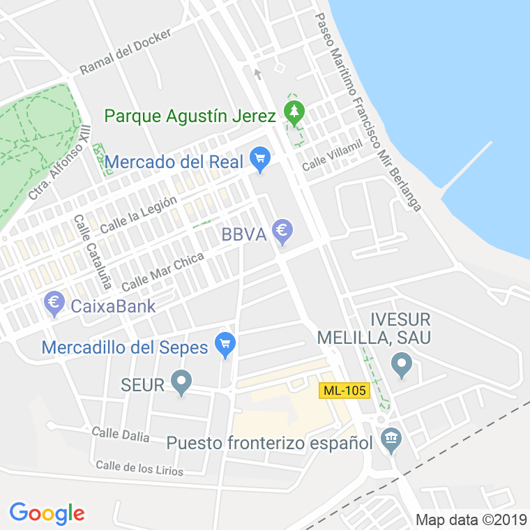 Código Postal calle Conchas, De Las en Melilla