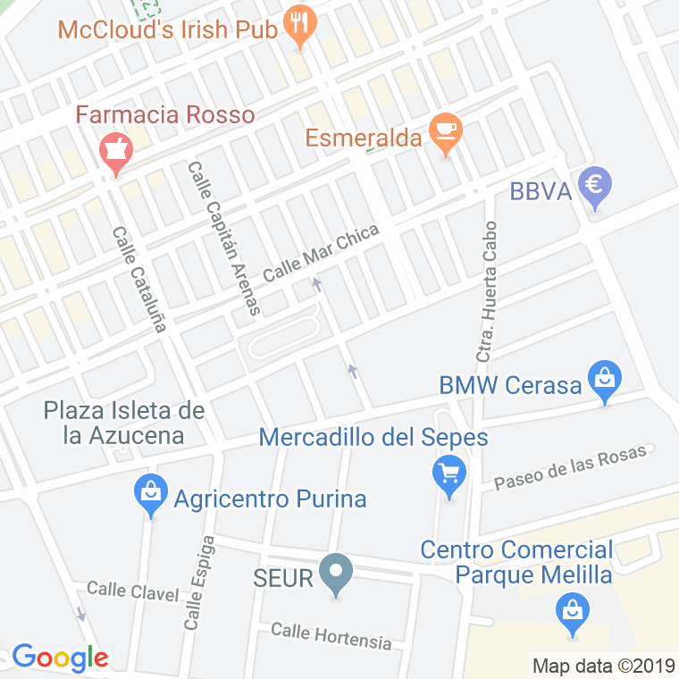 Código Postal calle Ostra en Melilla